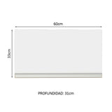 Mueble Superior de Cocina Glamy Marron y Blanco 60x33cm Sin Entrepaños - MUEBLES SUPERIORES DE COCINA | Bylmo