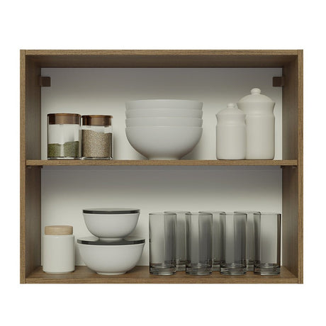 Mueble Superior de Cocina Glamy Marron 80x66cm con Un Entrepaño - MUEBLES SUPERIORES DE COCINA | Bylmo