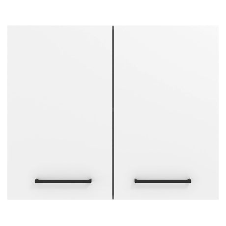 Mueble Superior de Cocina Agata Marron y Blanco 80x66cm con Un Entrepaño - MUEBLES SUPERIORES DE COCINA | Bylmo