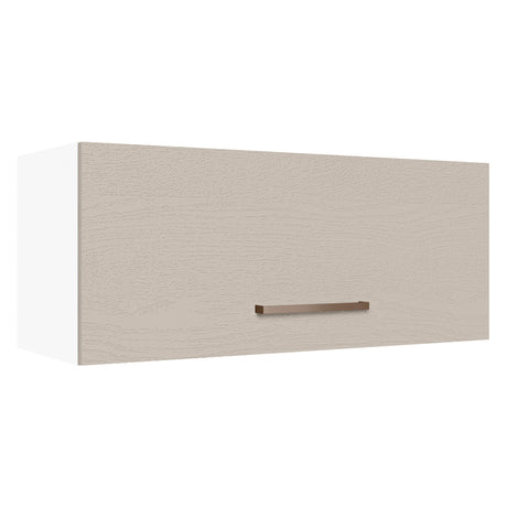 Mueble Superior de Cocina Agata Blanco y Crema 80x33cm Sin Entrepaños - MUEBLES SUPERIORES DE COCINA | Bylmo