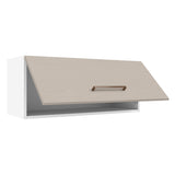Mueble Superior de Cocina Agata Blanco y Crema 80x33cm Sin Entrepaños - MUEBLES SUPERIORES DE COCINA | Bylmo