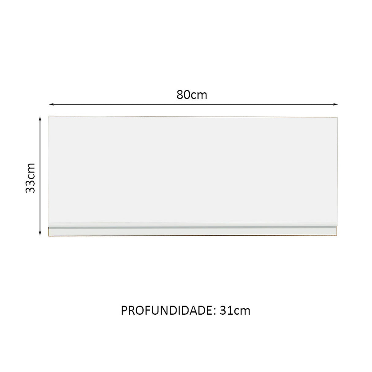 Mueble Superior de Cocina Glamy Marron y Blanco 80x33cm Sin Entrepaños - MUEBLES SUPERIORES DE COCINA | Bylmo