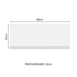Mueble Superior de Cocina Glamy Marron y Blanco 80x33cm Sin Entrepaños - MUEBLES SUPERIORES DE COCINA | Bylmo