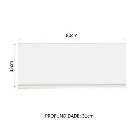 Mueble Superior de Cocina Glamy Marron y Blanco 80x33cm Sin Entrepaños - MUEBLES SUPERIORES DE COCINA | Bylmo