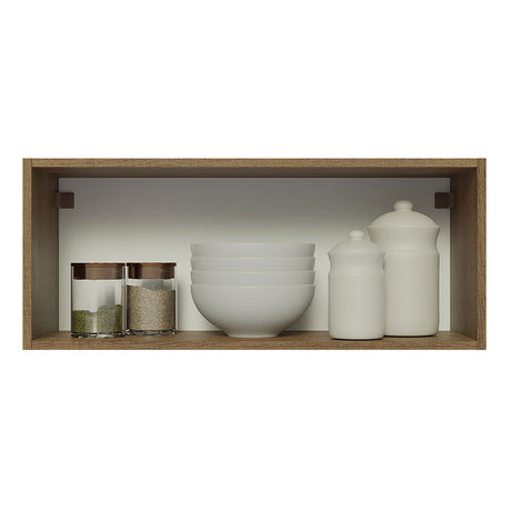 Mueble Superior de Cocina Glamy Marron y Blanco 80x33cm Sin Entrepaños - MUEBLES SUPERIORES DE COCINA | Bylmo
