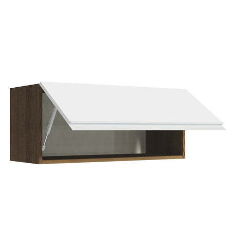 Mueble Superior de Cocina Glamy Marron y Blanco 80x33cm Sin Entrepaños - MUEBLES SUPERIORES DE COCINA | Bylmo