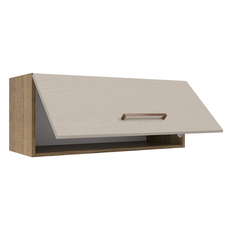 Mueble Superior de Cocina Agata Marron y Crema 80x33cm Sin Entrepaños - MUEBLES SUPERIORES DE COCINA | Bylmo