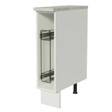 Mueble Auxiliar de Cocina Glamy Blanco y Gris 20x84cm Para Condimentos - BARRAS Y MUEBLES AUXILIARES | Bylmo