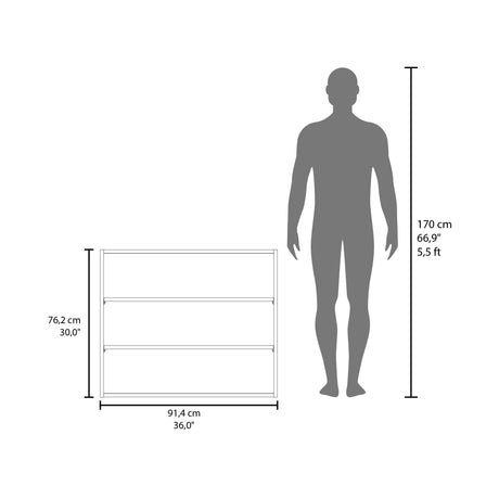 Mueble Superior de Cocina Wengue 91x76.2cm sin Puertas y con Dos Entrepaños - MUEBLES SUPERIORES DE COCINA | Bylmo