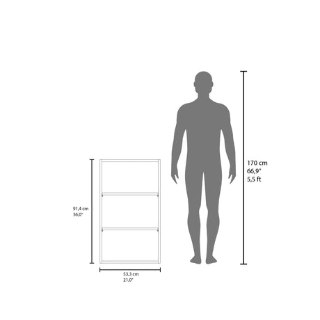 Mueble Superior de Cocina Wengue 53.3x91.4cm sin Puertas y con Dos Entrepaños - MUEBLES SUPERIORES DE COCINA | Bylmo