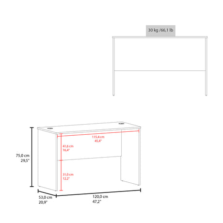 Escritorio Malibu Milan 120x75cm Minimalista - ESCRITORIOS | Bylmo