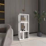 Biblioteca Office Blanco 40x100cm Rectangular Con Tres Compartimientos - BIBLIOTECAS Y ESTANTERIAS | Bylmo