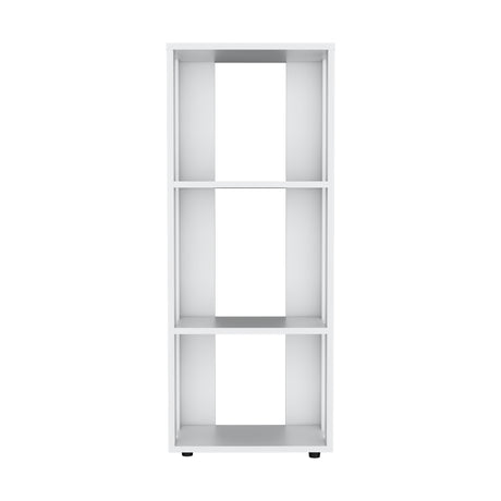 Biblioteca Office Blanco 40x100cm Rectangular Con Tres Compartimientos - BIBLIOTECAS Y ESTANTERIAS | Bylmo