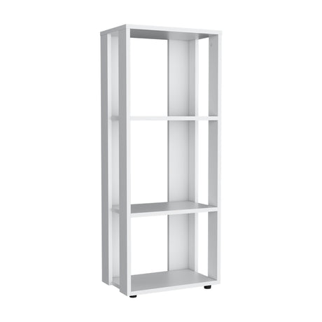 Biblioteca Office Blanco 40x100cm Rectangular Con Tres Compartimientos - BIBLIOTECAS Y ESTANTERIAS | Bylmo