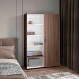 Closet Eco Milan y Blanco 120.1x184cm con Siete Compartimientos - CLOSETS | Bylmo