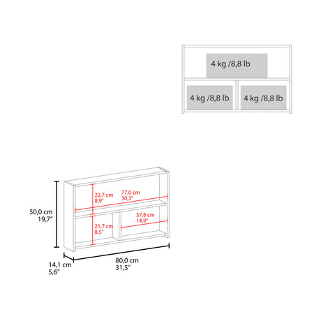 Gabinete de Baño Botiquin 80 Blanco 80x50cm Rectangular con Espejo y Un Entrepaño - GABINETES DE BANHO | Bylmo