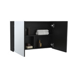 Gabinete de Baño Botiquin 80 Wengue 80x50cm Rectangular con Espejo y Un Entrepaño - GABINETES DE BANHO | Bylmo