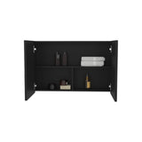 Gabinete de Baño Botiquin 80 Wengue 80x50cm Rectangular con Espejo y Un Entrepaño - GABINETES DE BANHO | Bylmo