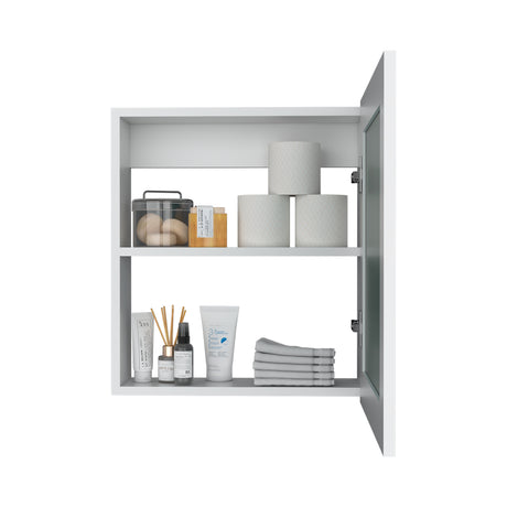 Gabinete de Baño Luma Blanco 47.2x52.2cm Rectangular con Espejo y Un Entrepaño - GABINETES DE BANHO | Bylmo