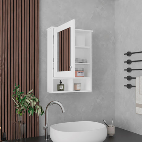 Gabinete de Baño Viña Blanco 53x73.6cm Rectangular con Espejo y Tres Entrepaños - GABINETES DE BANHO | Bylmo