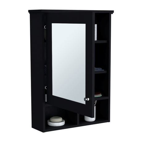 Gabinete de Baño Viña Wengue 53x73.6cm Rectangular con Espejo y Tres Entrepaños - GABINETES DE BANHO | Bylmo