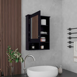 Gabinete de Baño Viña Wengue 53x73.6cm Rectangular con Espejo y Tres Entrepaños - GABINETES DE BANHO | Bylmo