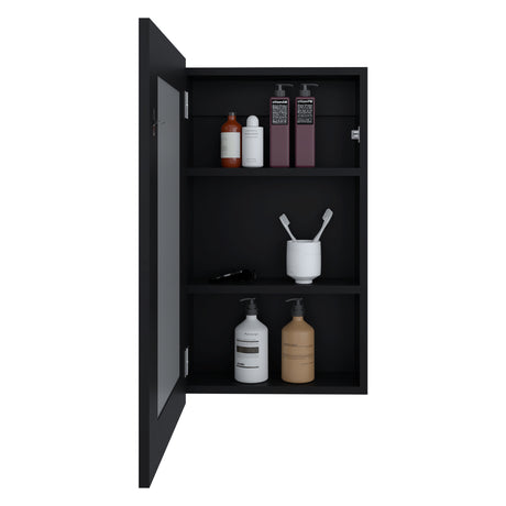 Gabinete de Baño Juno Wengue 39x65.3cm Rectangular con Espejo y Dos Entrepaños - GABINETES DE BANHO | Bylmo