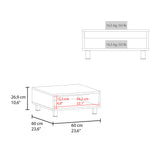 Mesa de Centro Eclipse Wengue 60x26.9cm Rectangular con Patas y con Compartimiento - MESAS DE CENTRO | Bylmo