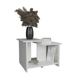 Mesa de Centro Wema 3 Eco Blanco 60x42.2cm Rectangular con Compartimiento - MESAS DE CENTRO | Bylmo