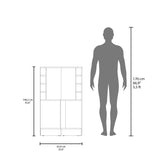 Bar Esquinero Jakes Blanco 46.9x108cm con Ocho Portabotellas y Cuatro Compartimientos - BARES | Bylmo