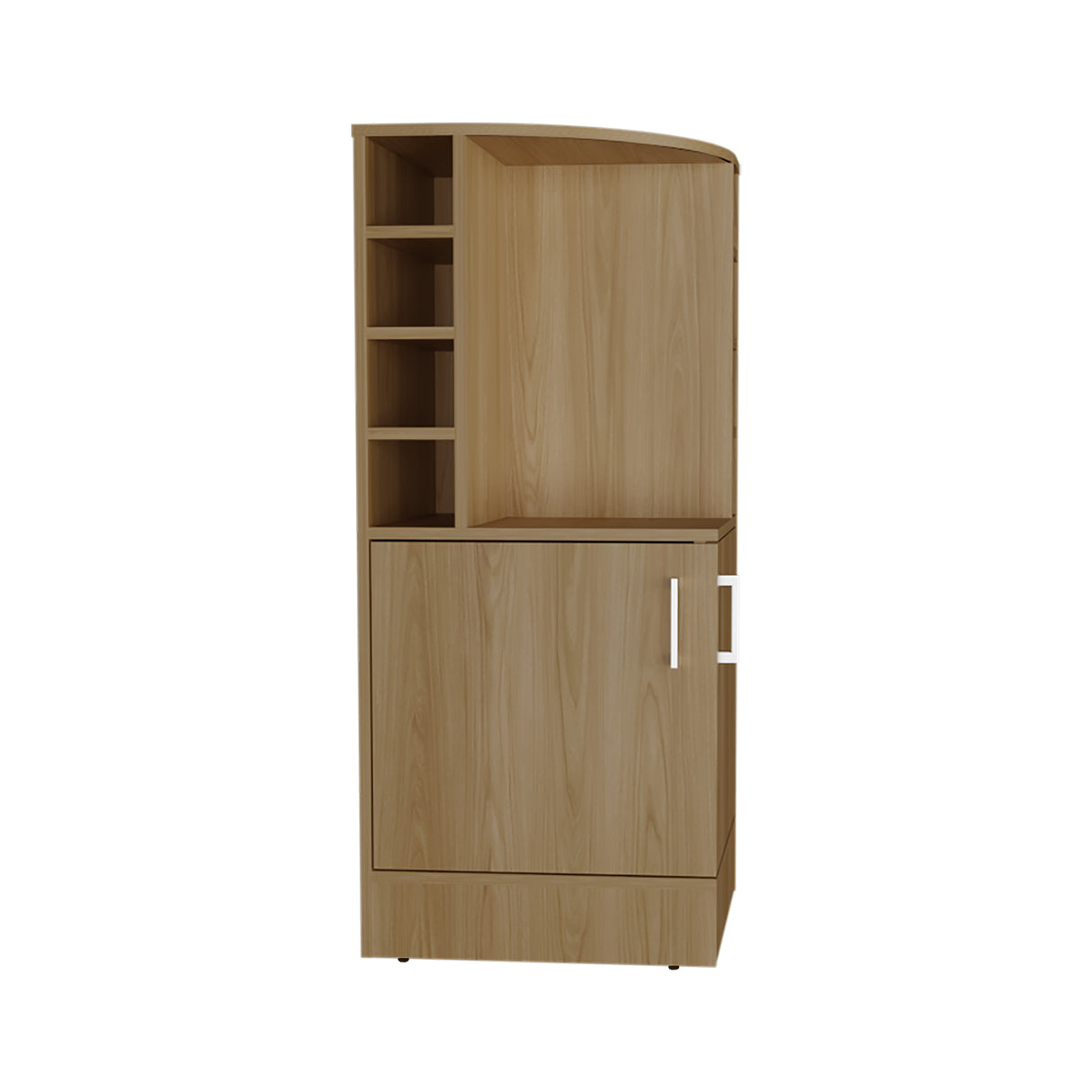Bar Esquinero Jakes Fresno Europeo 46.9x108cm con Ocho Portabotellas y Cuatro Compartimientos - BARES | Bylmo