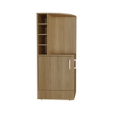 Bar Esquinero Jakes Fresno Europeo 46.9x108cm con Ocho Portabotellas y Cuatro Compartimientos - BARES | Bylmo