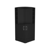 Bar Esquinero Jakes Wengue 46.9x108cm con Ocho Portabotellas y Cuatro Compartimientos - BARES | Bylmo