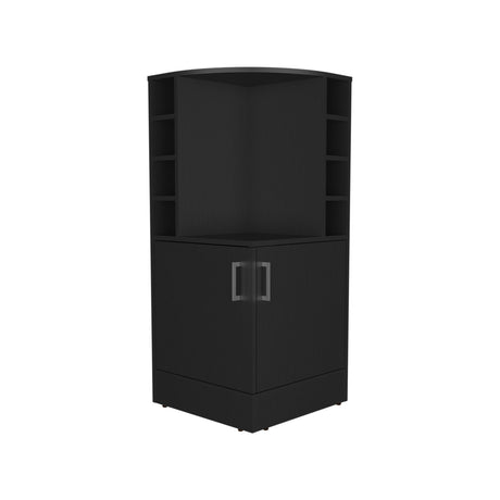 Bar Esquinero Jakes Wengue 46.9x108cm con Ocho Portabotellas y Cuatro Compartimientos - BARES | Bylmo