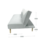 Sofá Cama Pekín Gris y Beige 104x83cm con Portavasos y Conexión USB y Tipo C - SOFAS Y POLTRONAS | Bylmo