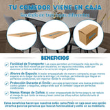 Comedor Berlín Gris 80x75cm Rectangular de Seis Puestos con Seis Sillas - COMEDORES | Bylmo