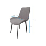 Comedor Berlín Gris 80x75cm Rectangular de Seis Puestos con Seis Sillas - COMEDORES | Bylmo