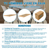Comedor Berlín Beige 80x75cm Rectangular de Seis Puestos con Seis Sillas - COMEDORES | Bylmo