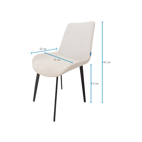Comedor Berlín Beige 80x75cm Rectangular de Seis Puestos con Seis Sillas - COMEDORES | Bylmo
