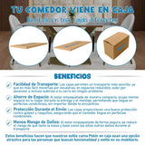 Comedor Ginebra Gris 80x75cm Rectangular de Cuatro Puestos con Cuatro Sillas - COMEDORES | Bylmo
