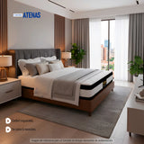 Colchón Atenas Blanco King 200 X 200 Cm Firmeza Medio Doble Faz - COLCHONES | Bylmo
