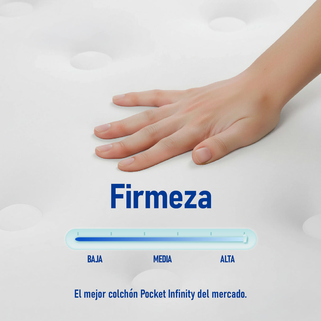Colchón Infinity Blanco King 200 X 200 Cm Firmeza Medio Firme Doble Faz - COLCHONES | Bylmo