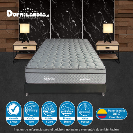 Colchón Maxiflex Gris Sencillo 100 X 190 Cm Firmeza Suave - COLCHONES | Bylmo