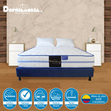 Combo Base Cama y Colchón Caribe Blanco y Azul Doble 140 X 190 Cm Firmeza Suave Doble Faz - COLCHONES | Bylmo