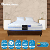 Combo Base Cama y Colchón Caribe Blanco y Cafe Queen 160 X 190 Cm Firmeza Suave Doble Faz - COLCHONES | Bylmo