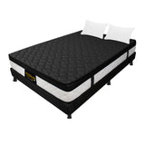 Combo Base Cama y Colchón Dublín Negro Semidoble 120 X 190 Cm Firmeza Medio - COLCHONES | Bylmo
