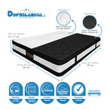 Combo Base Cama y Colchón Casata Blanco y Azul Queen 160 X 190 Cm Firmeza Medio Firme Doble Faz - COLCHONES | Bylmo