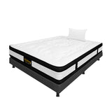 Combo Base Cama y Colchón Casata Blanco y Gris Sencillo 100 X 190 Cm Firmeza Medio Firme Doble Faz - COLCHONES | Bylmo