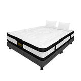 Combo Base Cama y Colchón Casata Blanco y Gris King 200 X 200 Cm Firmeza Medio Firme Doble Faz - COLCHONES | Bylmo