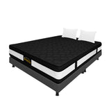 Combo Base Cama y Colchón Casata Blanco y Gris King 200 X 200 Cm Firmeza Medio Firme Doble Faz - COLCHONES | Bylmo
